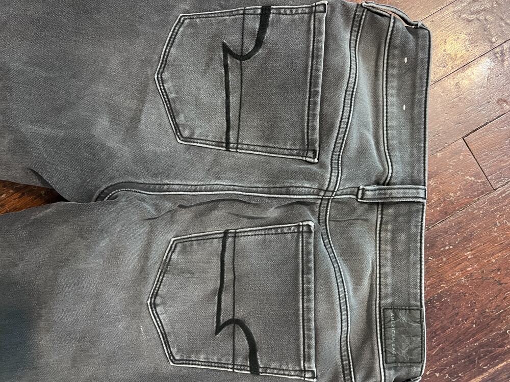 American Eagle Super Stretch Skinny Jeans Womens 4 Regular Gray Wash Modern Casu - Picture 6 of 6